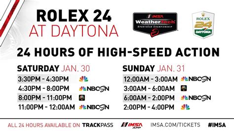 daytona rolex 2018 schedule|daytona 24 hours 2024 tickets.